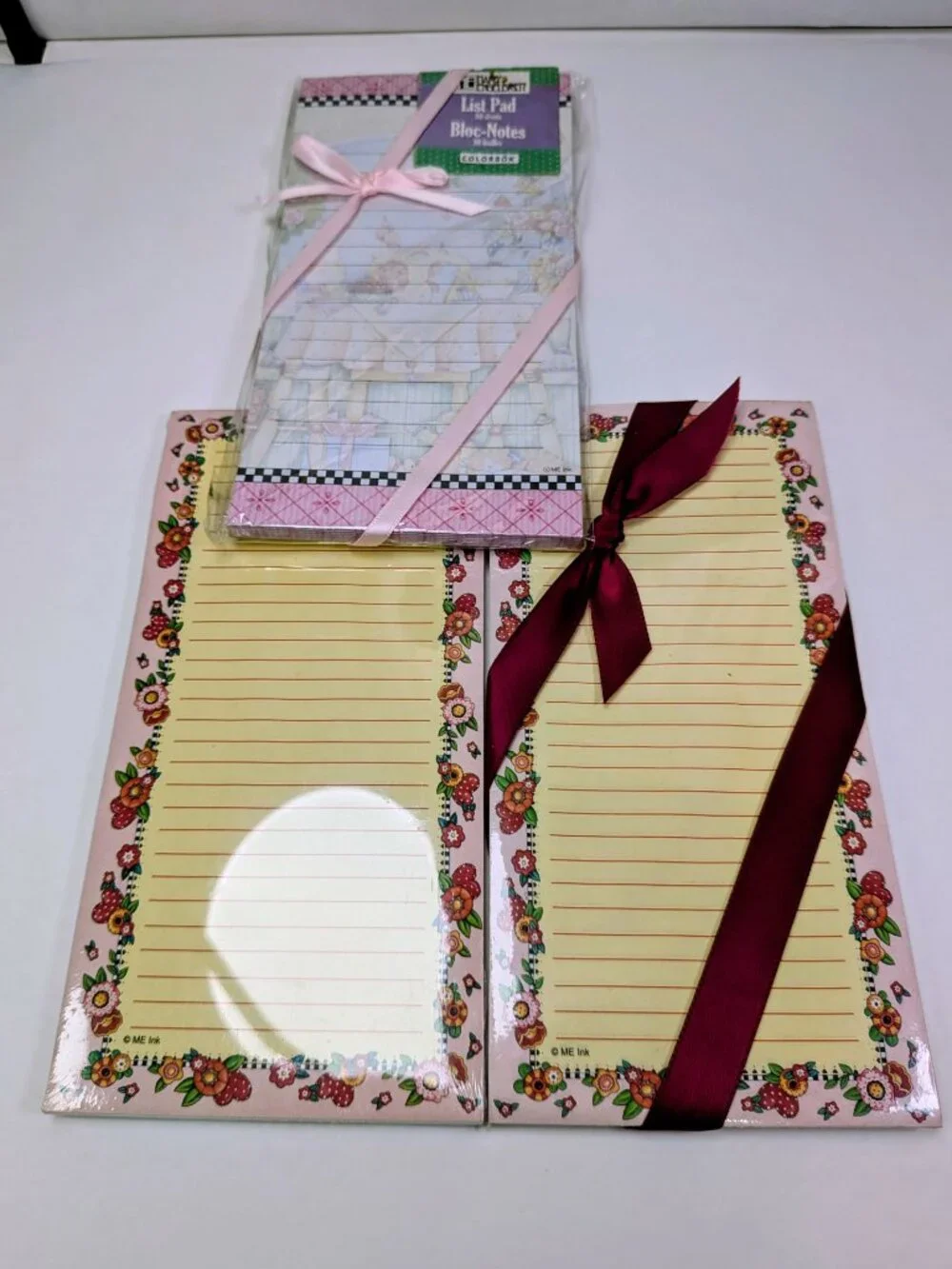 Mary Engelbreit & Debra Jordan Bryan Stationery Lot - Floral Pink & Yellow List